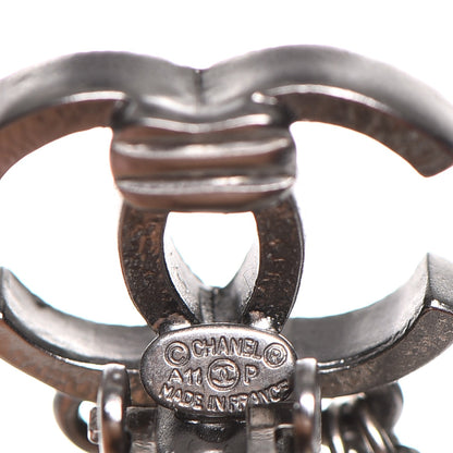 Chanel Ruthenium Chain CC Drop Clip On Earrings 4 of 4
