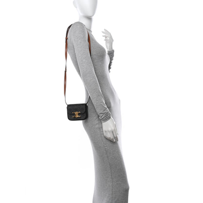 Celine Triomphe Canvas Calfskin Mini Claude Tan 2 of 13