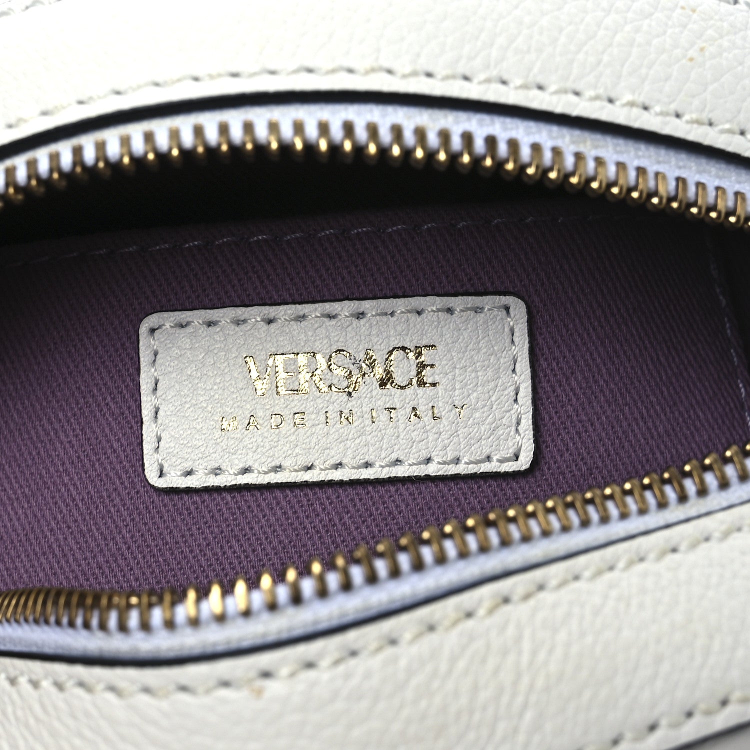 Versace Calfskin La Medusa Round Camera Bag White 6 of 10