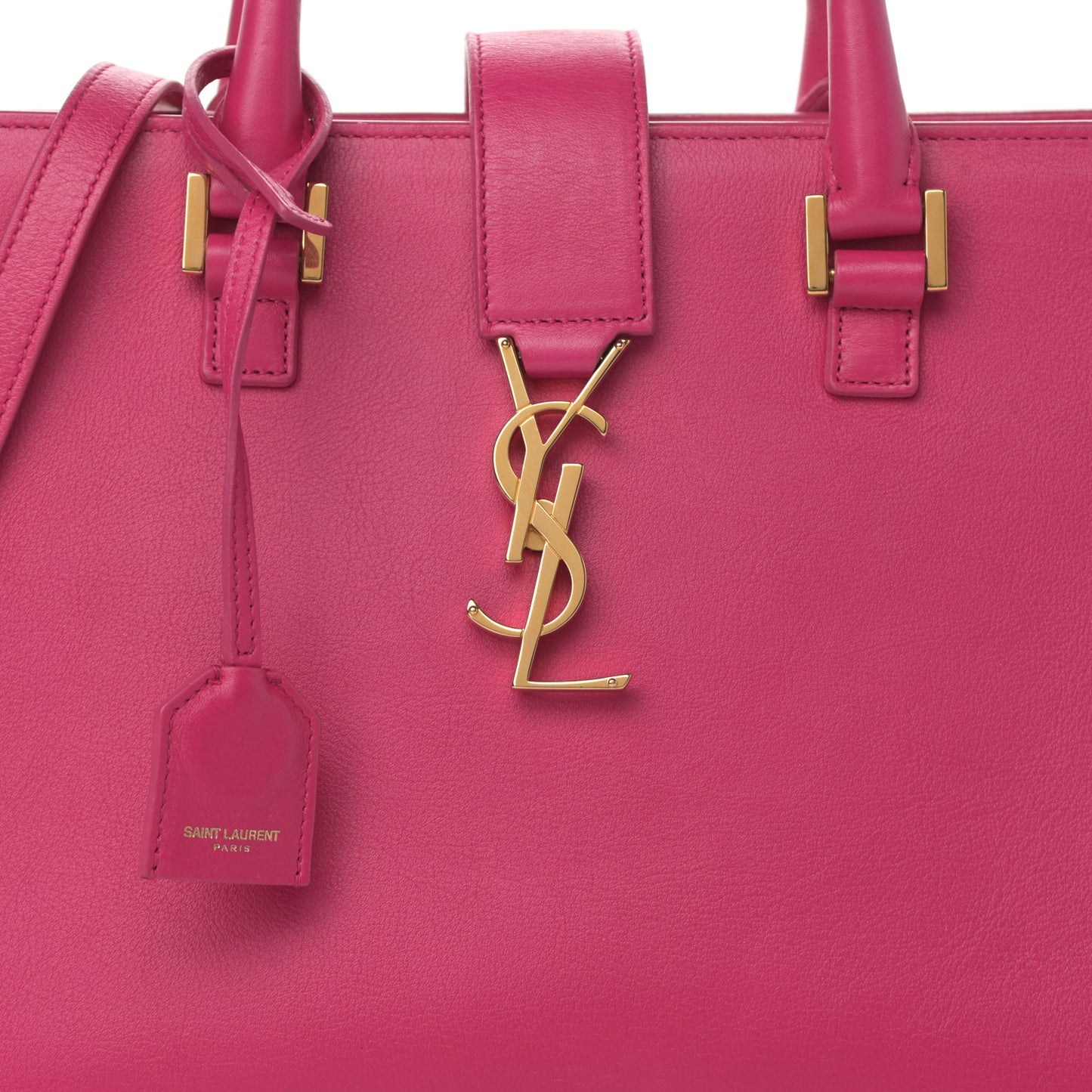 Calfskin Small Monogram Cabas Fuchsia