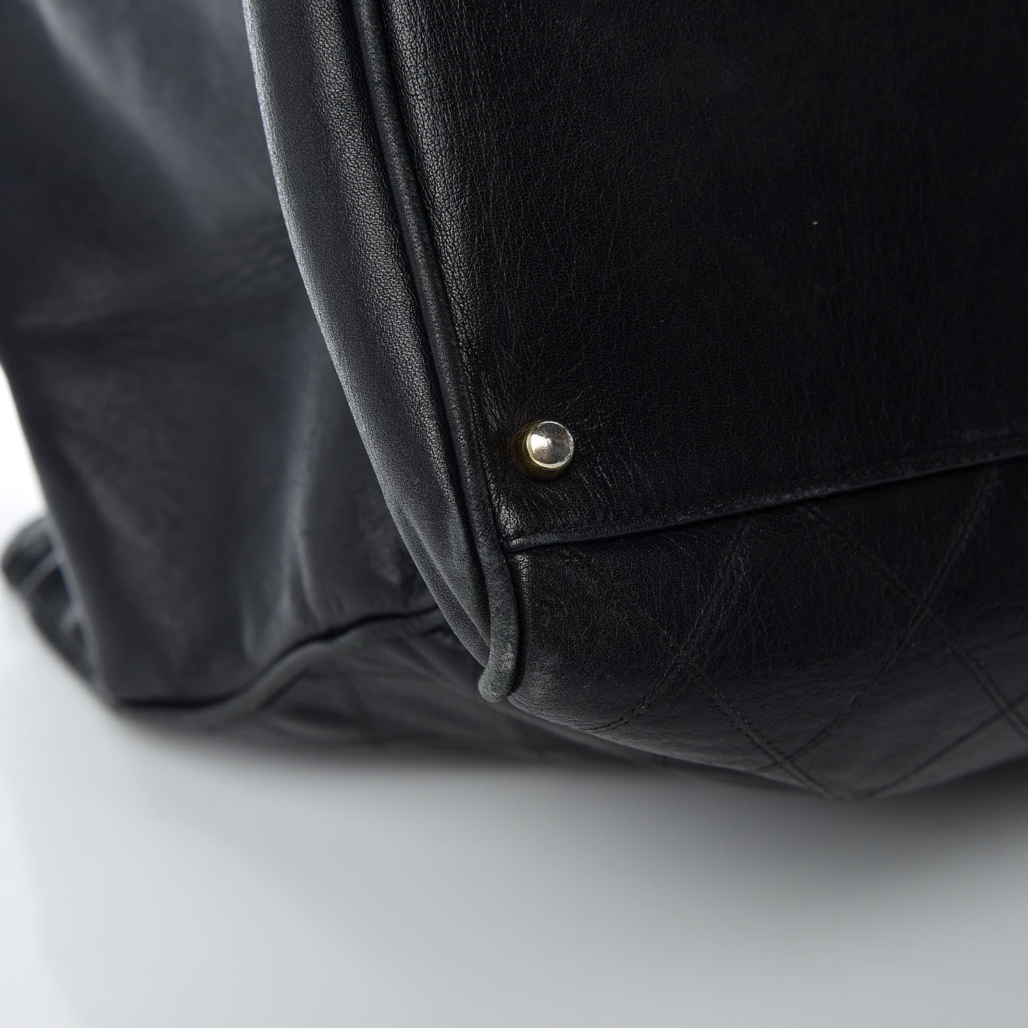 Chanel Calfskin Stitched XL Weekender Black 15 of 24