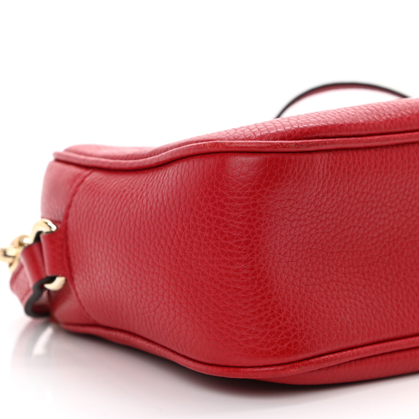 Pebbled Calfskin Small Soho Disco Bag Tabasco Red