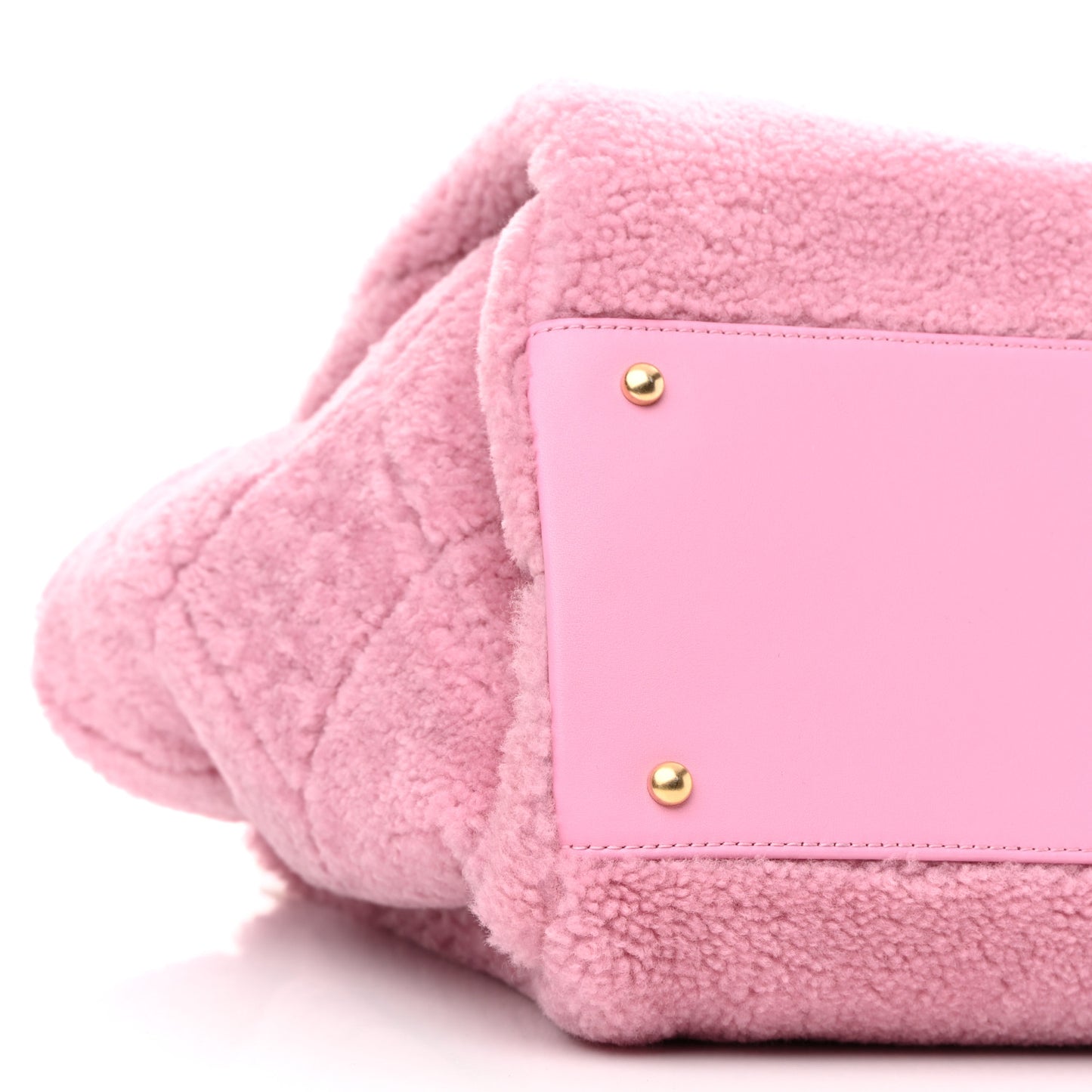 Shearling Lambskin Medium Deauville Tote Pink