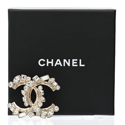 Chanel Crystal Baguette CC Brooch Gold 5 of 5