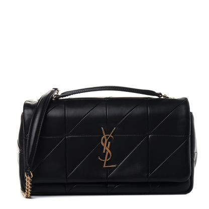 Saint Laurent Lambskin Patchwork Monogram Medium Jamie Black 1 of 4