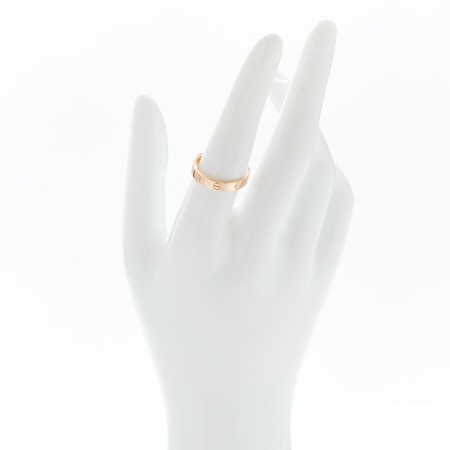 18K Pink Gold 3.5mm LOVE Wedding Band Ring 56 7.75