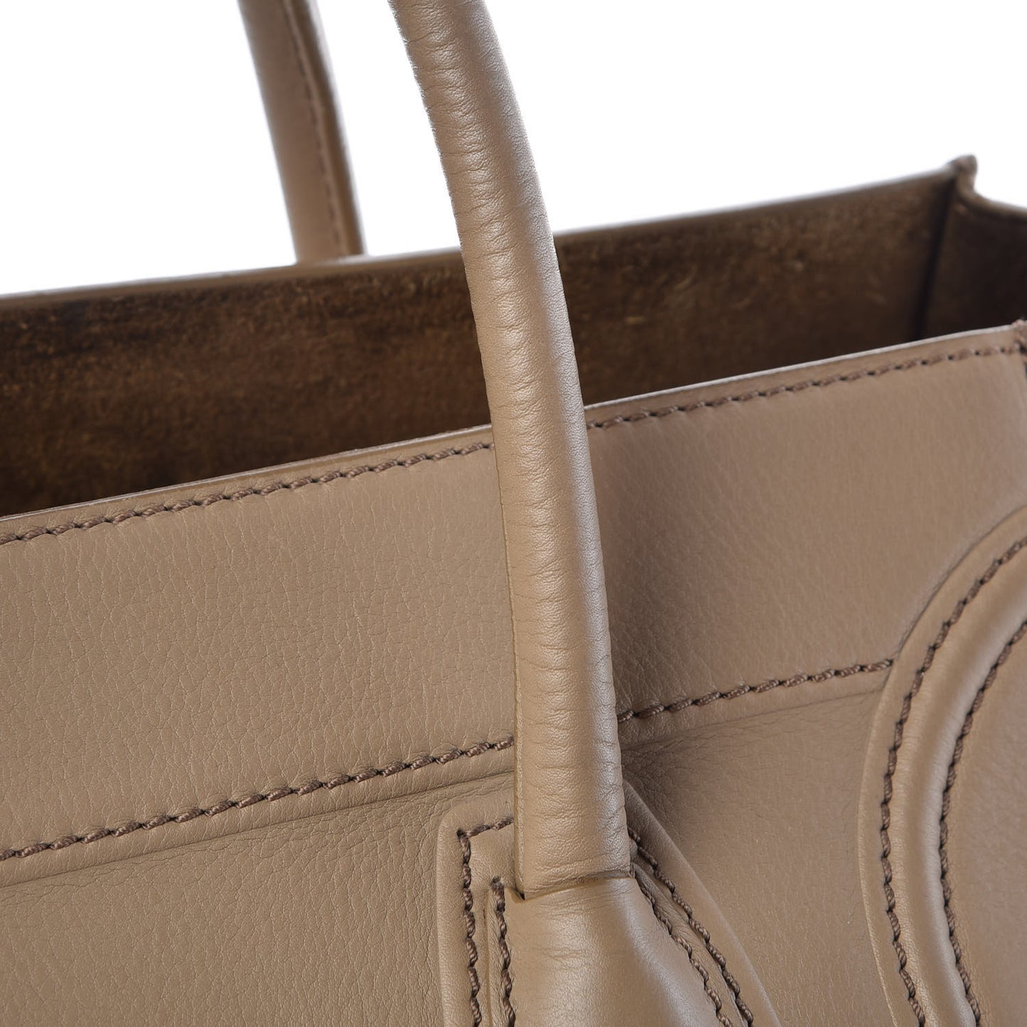 Supple Calfskin Medium Phantom Luggage Beige