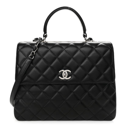Chanel Lambskin Quilted Large Trendy CC Dual Handle Flap Bag Black 1 of 14