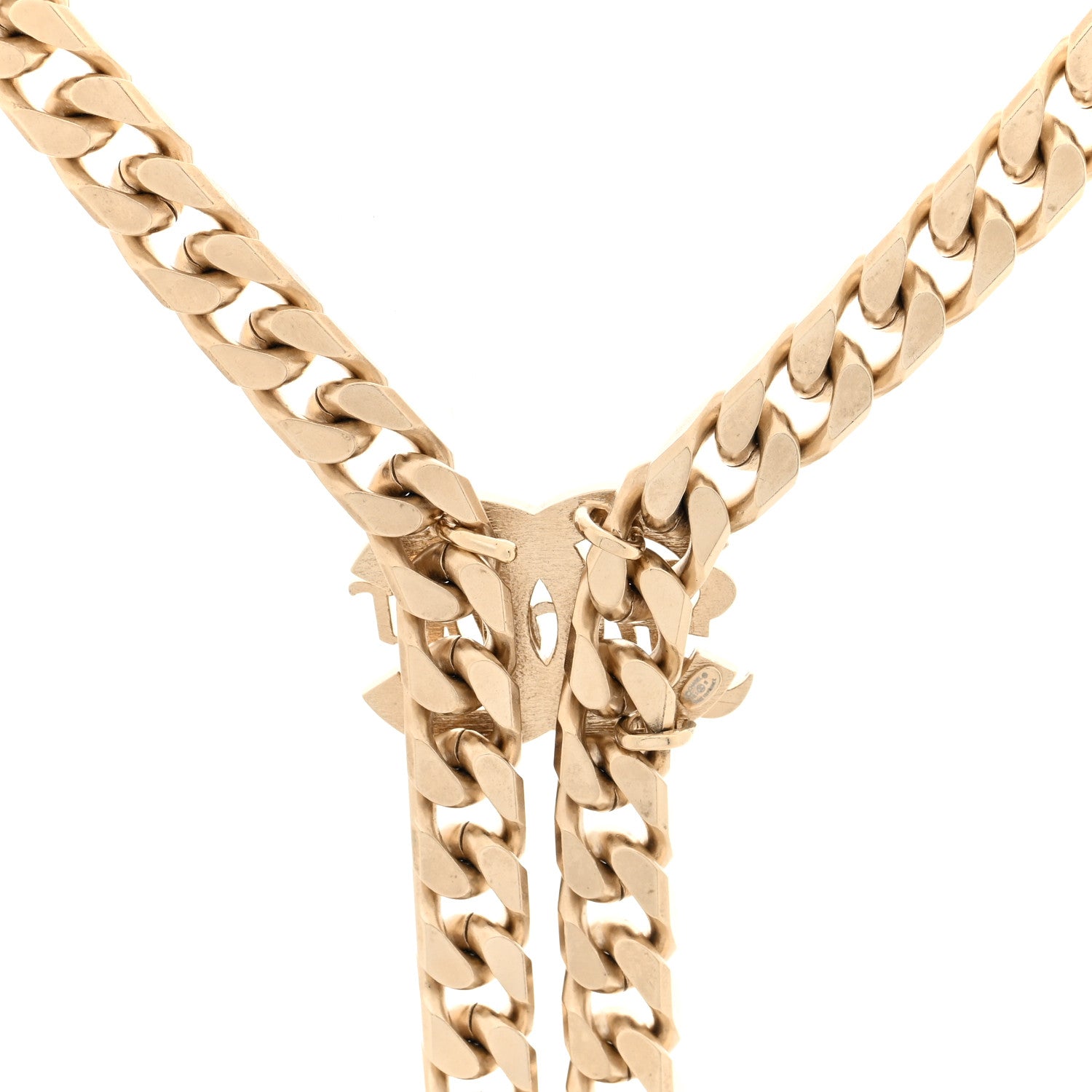 Chanel Crystal CC Forever Necklace Gold 4 of 6