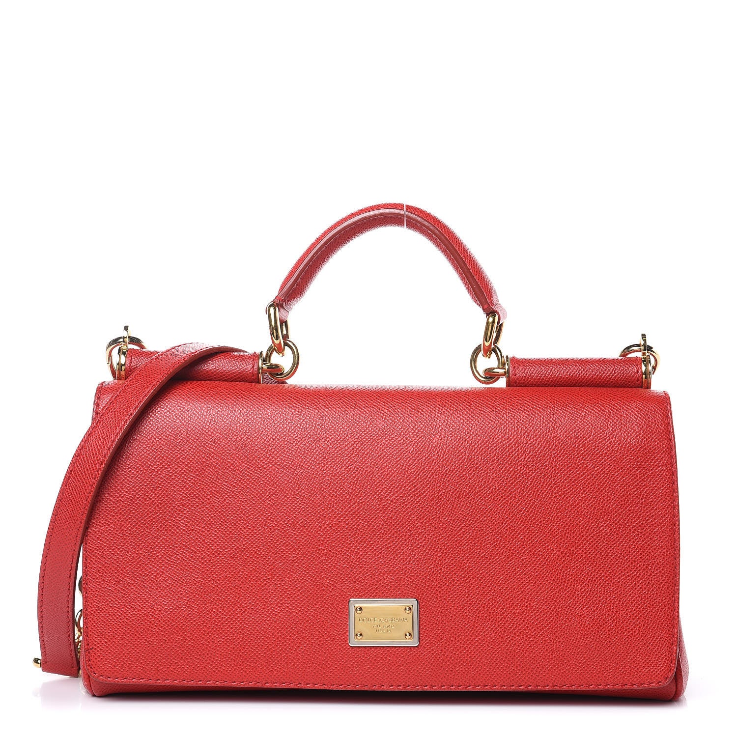 Dolce & Gabbana Dauphine Miss Sicily East West Shoulder Bag Red 1 of 10
