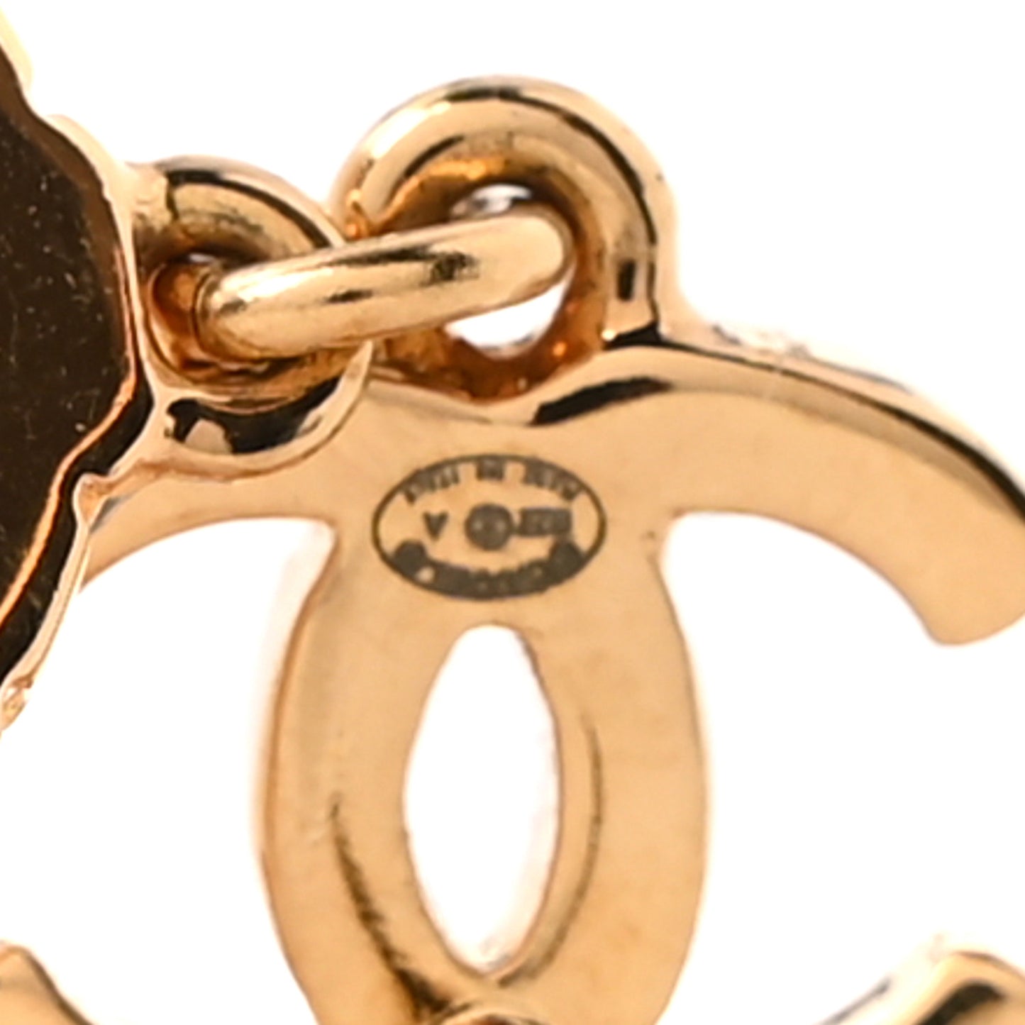 Metal CC Rue Cambon Drop Earrings Gold