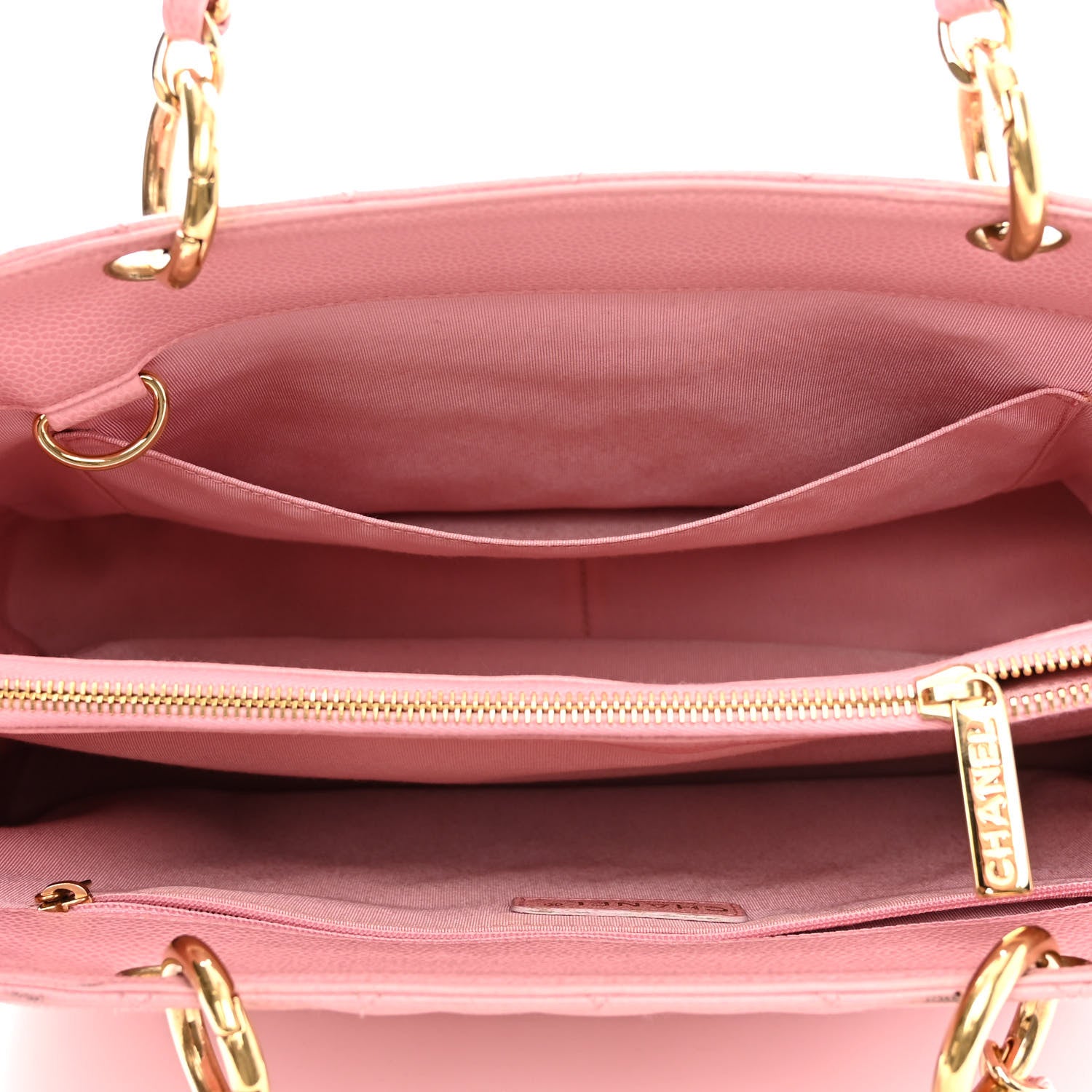 Chanel Caviar Quilted Grand Shopping Tote GST Pink 4 of 9