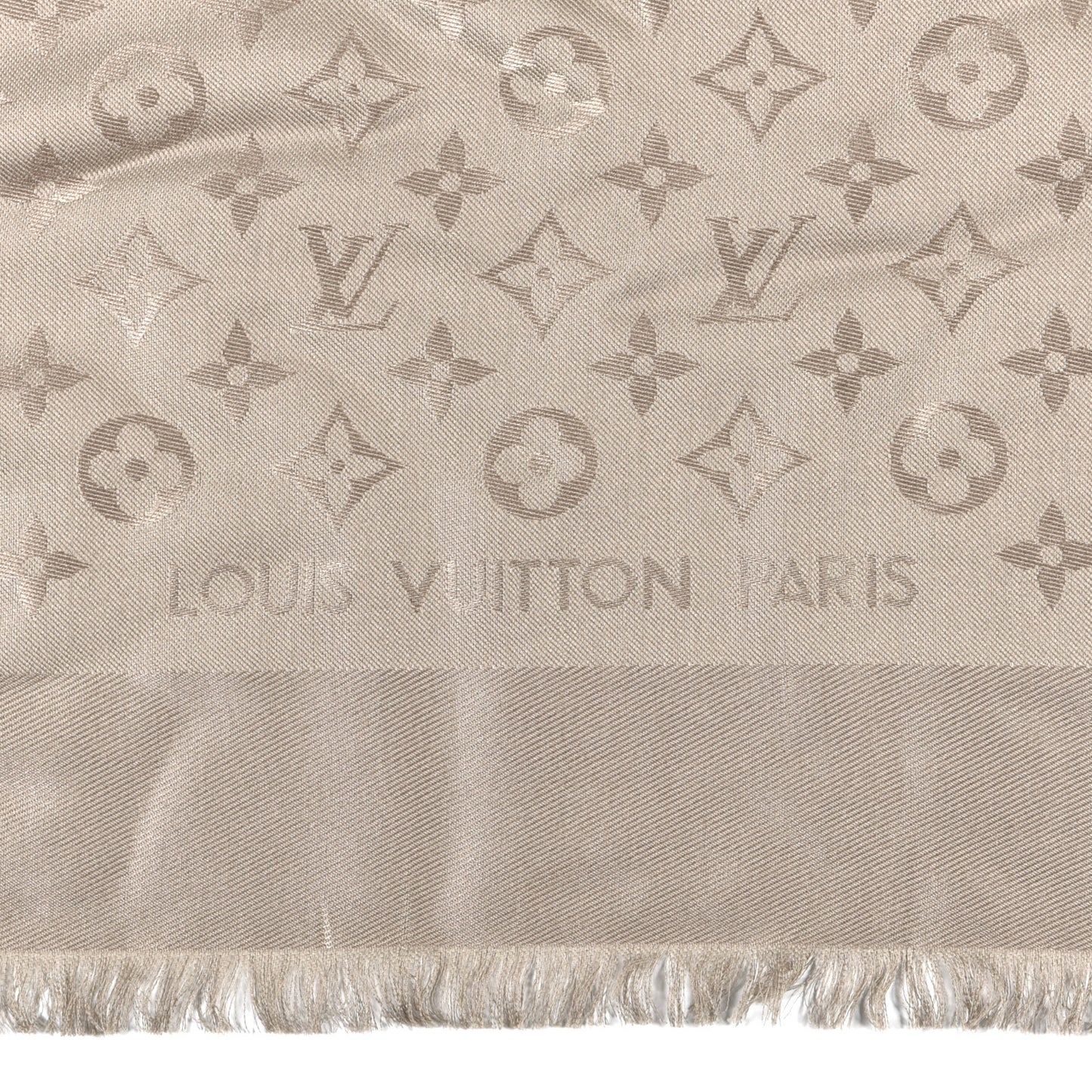 Silk Wool Monogram Shawl Verone