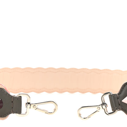 Fendi Vitello Dolce Nappa Hypnoteyes Bi-Color Scalloped Spike Studded Strap You Carbone Plaster White Multicolor 3 of 5