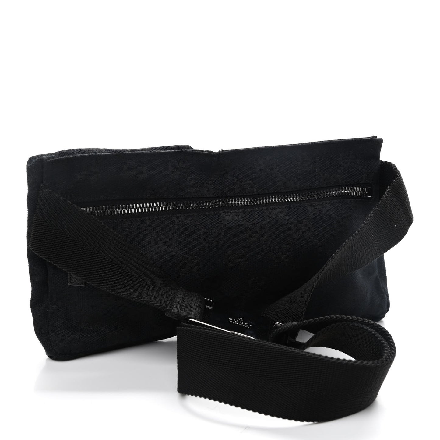 GG Monogram Double Pocket Belt Bag Black