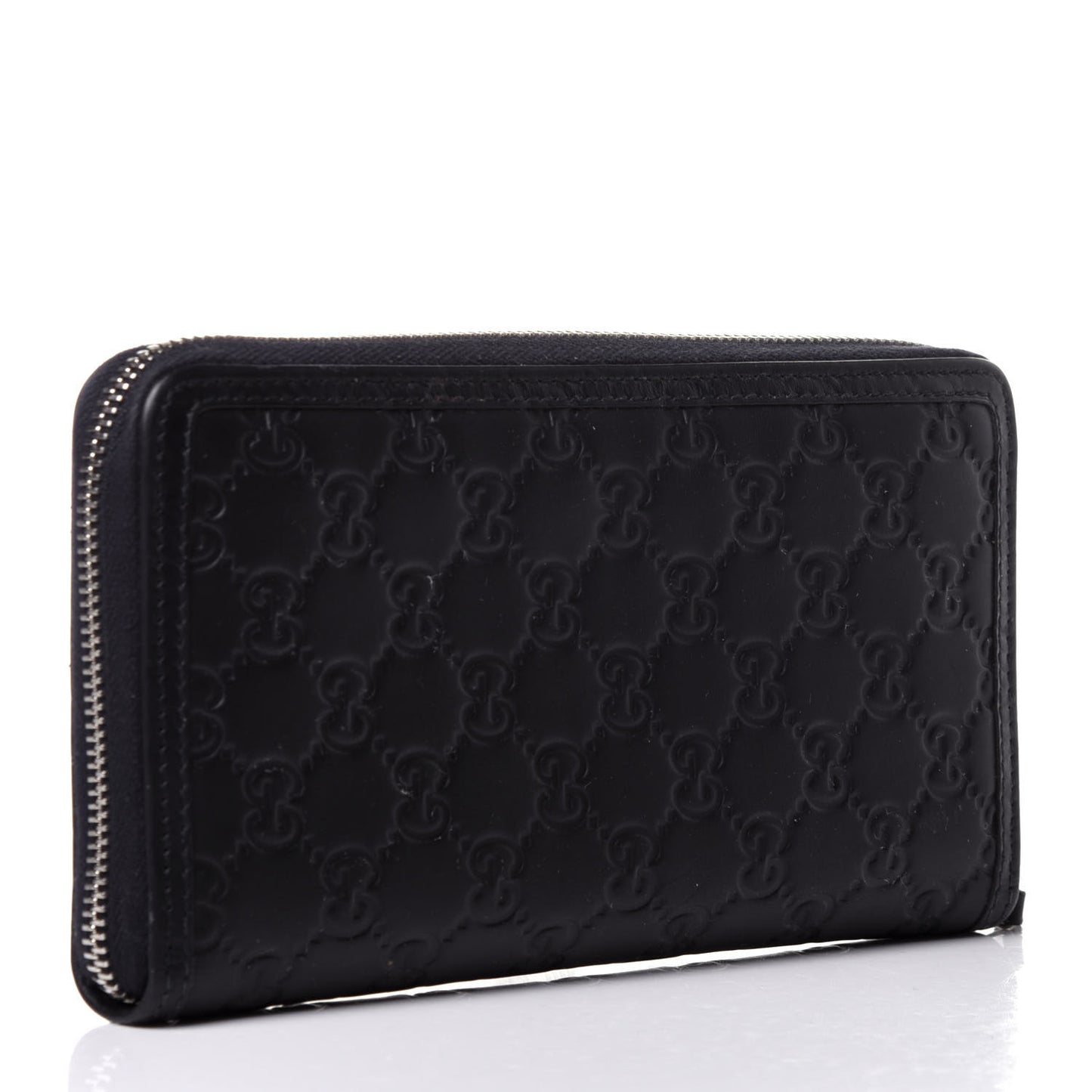 Guccissima Signature Web Zip Around Organizer Wallet Navy