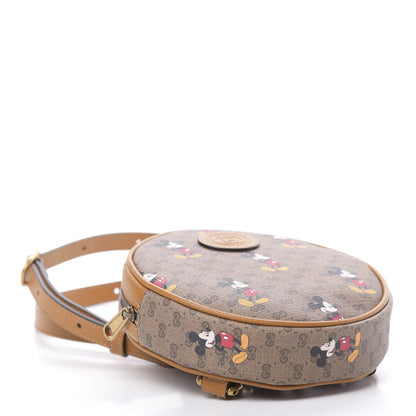 Gucci X DISNEY Mini Vintage GG Supreme Monogram Mickey Mouse Round Backpack Beige Vintage Sun Oil 3 of 10