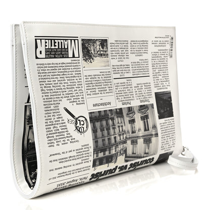 Louis Vuitton Calfskin Newspaper Print Pouch 3 of 11