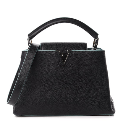 Louis Vuitton Taurillon Capucines BB Black Turquoise 1 of 10