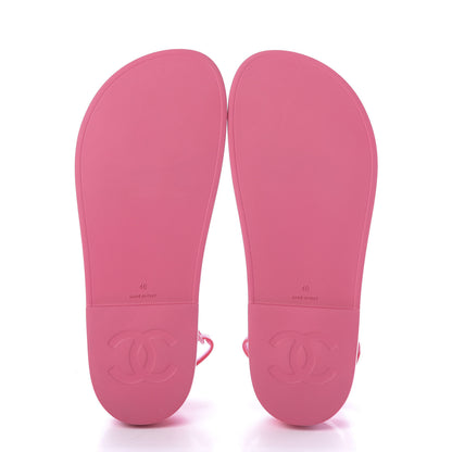 Chanel Rubber CC Dad Sandals 40 Pink 7 of 11
