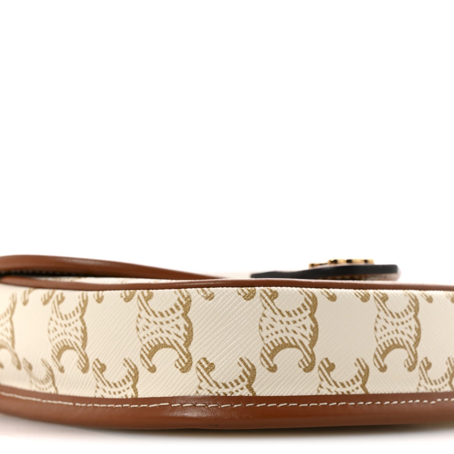 Celine Triomphe Canvas Calfskin Mini Besace Bag White 9 of 14