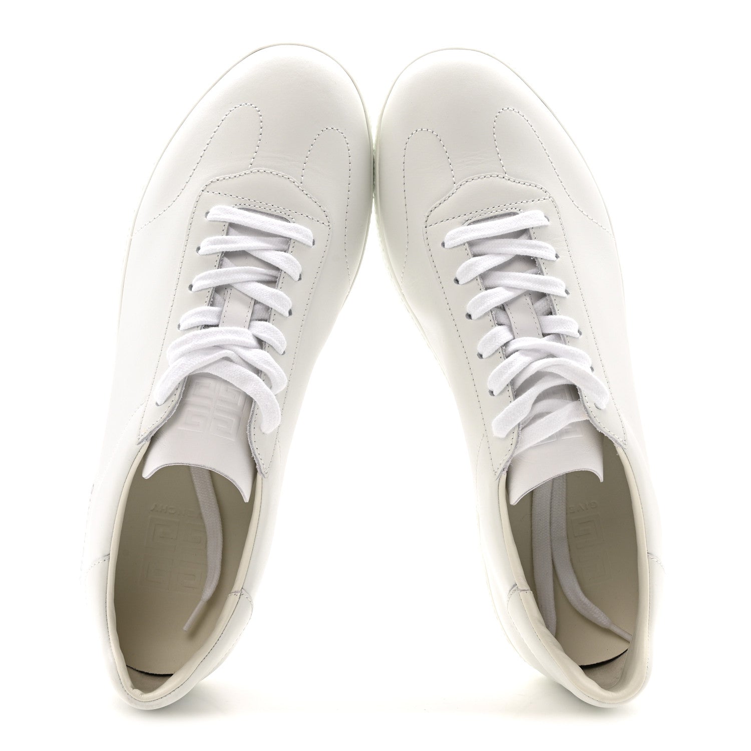 Givenchy Calfskin Logo Debossed Town Sneakers 43 White 2 of 10