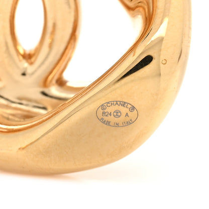 Chanel Crystal Pearl CC Earrings Gold 4 of 5