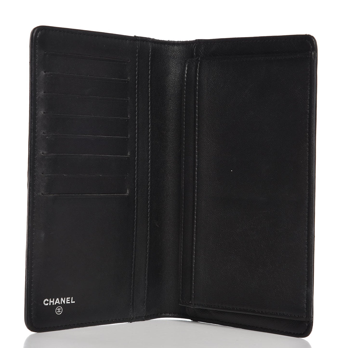 Lambskin Quilted Boy Yen Wallet Black