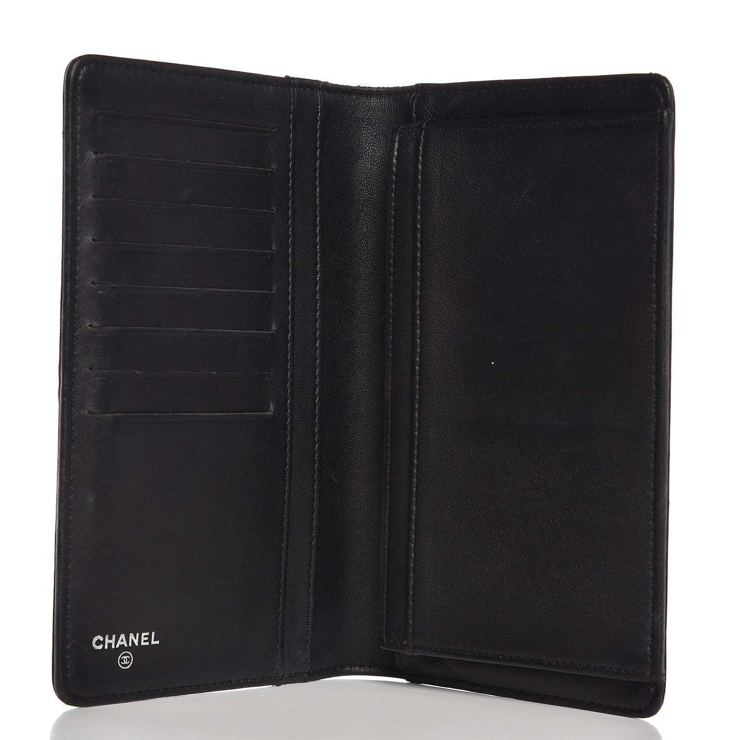 Chanel Lambskin Quilted Boy Yen Wallet Black 5 of 11
