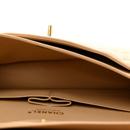 Chanel Caviar Quilted Medium Double Flap Beige 5 of 11