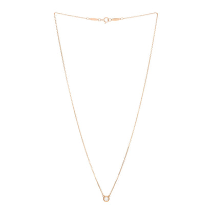 Tiffany 18K Rose Gold Diamond .17ct Elsa Peretti Diamonds by the Yard Pendant Necklace 2 of 4