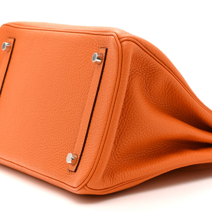 Hermes Taurillon Clemence Birkin 30 Orange 10 of 10