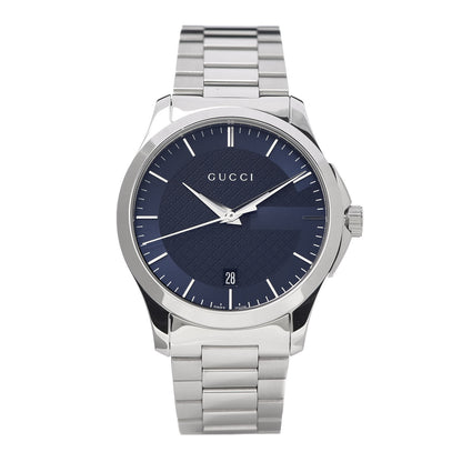 Gucci Stainless Steel 38mm G-Timeless Quartz Watch Navy 1 of 7