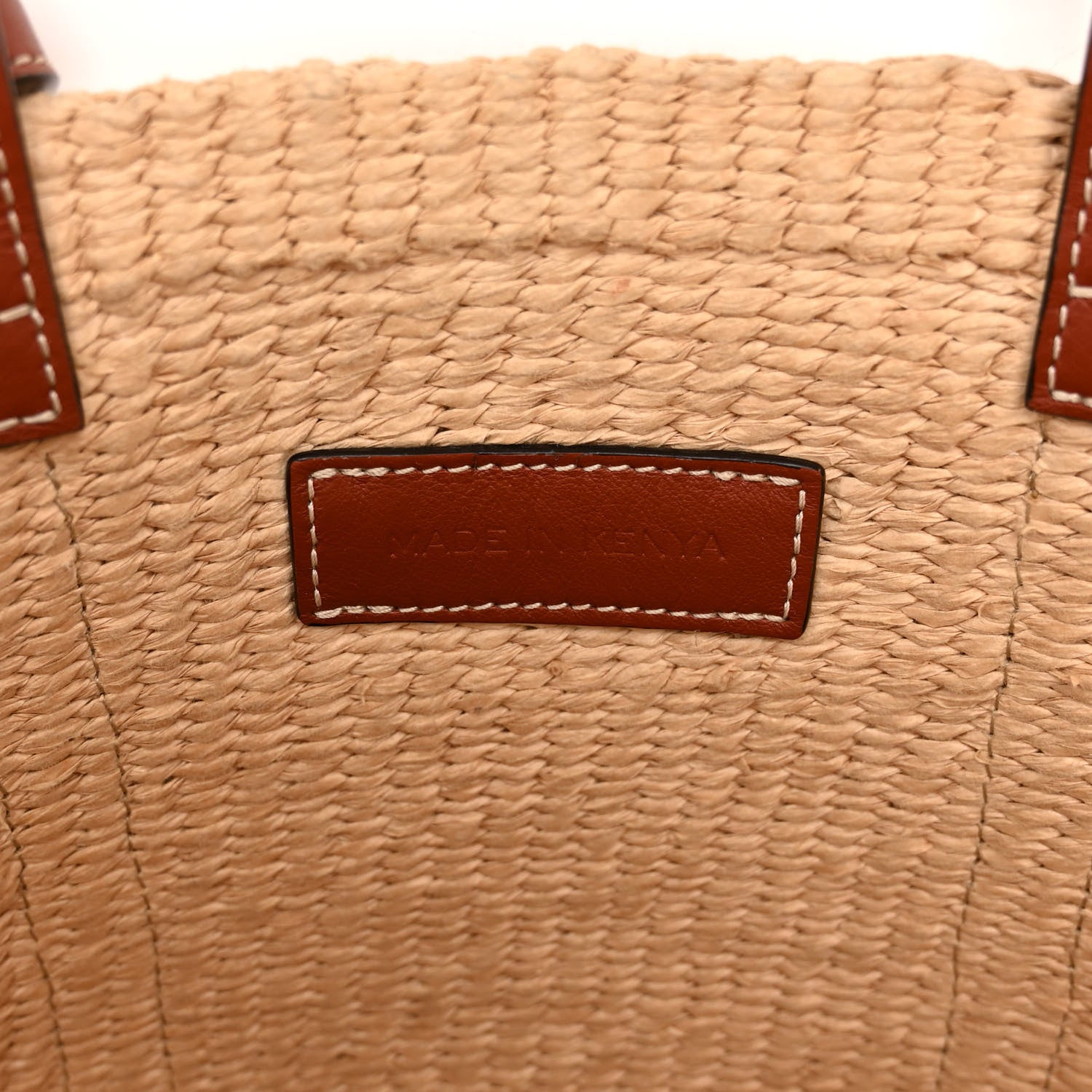 Chloe Raffia Calfskin Large Basket Tote Tan 6 of 9