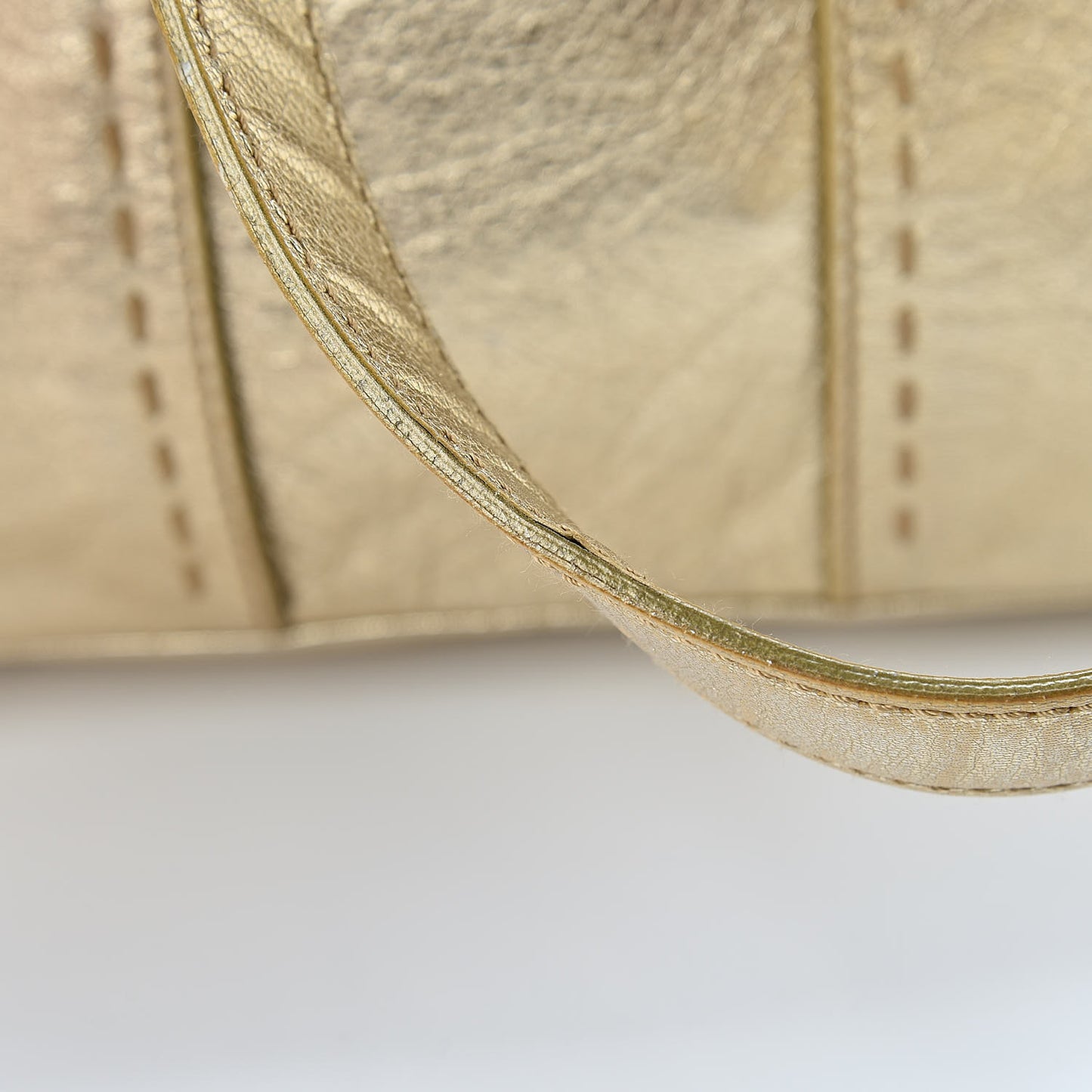 Metallic Calfskin Medium Muse Gold