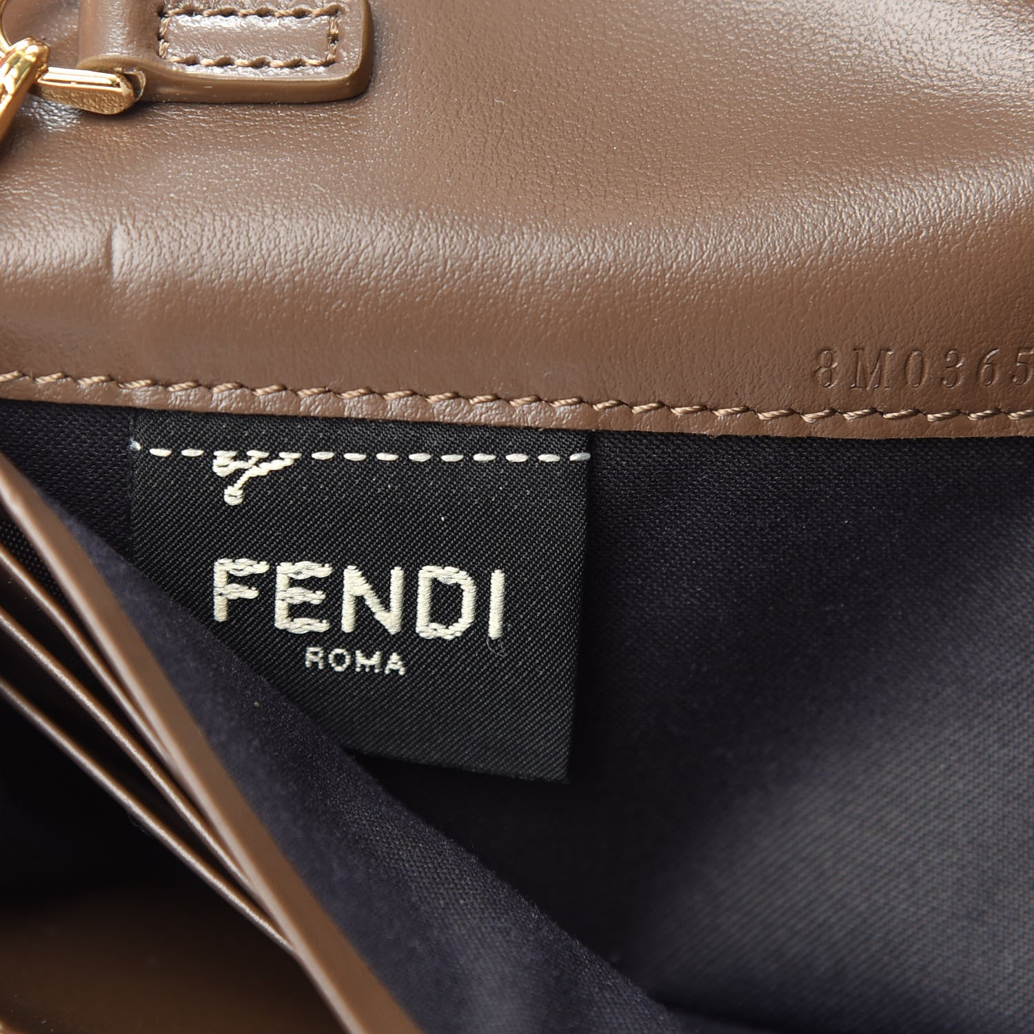 Fendi Vitello Soft F is Fendi Bi-Color FF 1974 Embossed Continental Envelope Wallet On Chain Maya Black 6 of 7