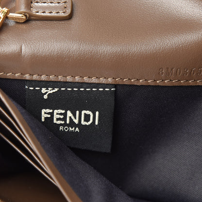 Fendi Vitello Soft F is Fendi Bi-Color FF 1974 Embossed Continental Envelope Wallet On Chain Maya Black 6 of 7