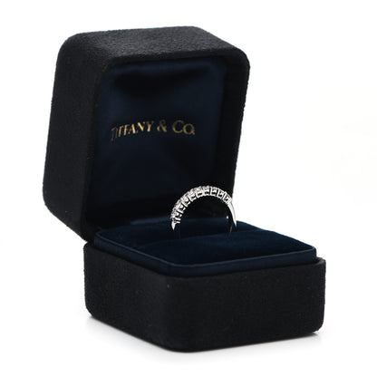 Tiffany Platinum Diamond .31ctw Half Circle Embrace Band Ring 45 3.5 5 of 5