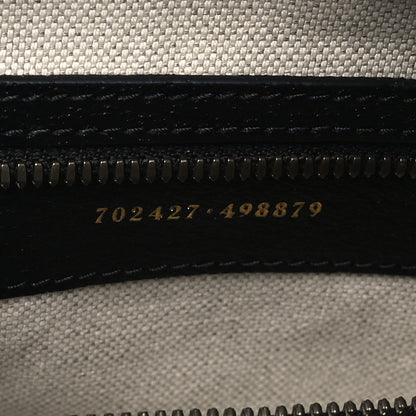 Gucci X ADIDAS Crystal Vintage Monogram Textured Dollar Calfskin Web Trefoil Logo Small Messenger Bag Bright Splash Off White Black 7 of 10
