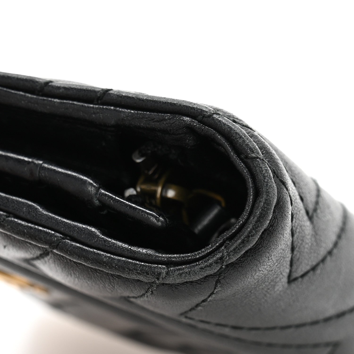 Gucci Calfskin Matelasse GG Marmont Card Case Wallet Black 11 of 11