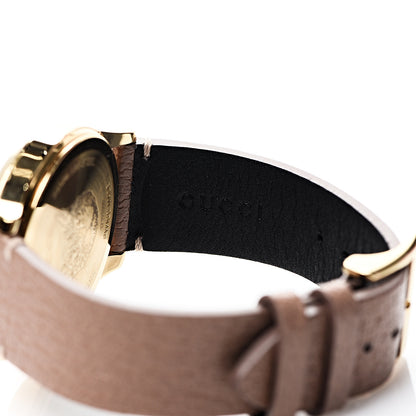 Gucci Stainless Steel Calfskin 38mm G-Timeless Moth Quartz Watch Brown 5 of 8
