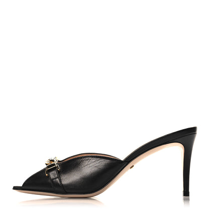 Gucci Malaga Kid Chain Sylvie Mules 38.5 Black 1 of 9