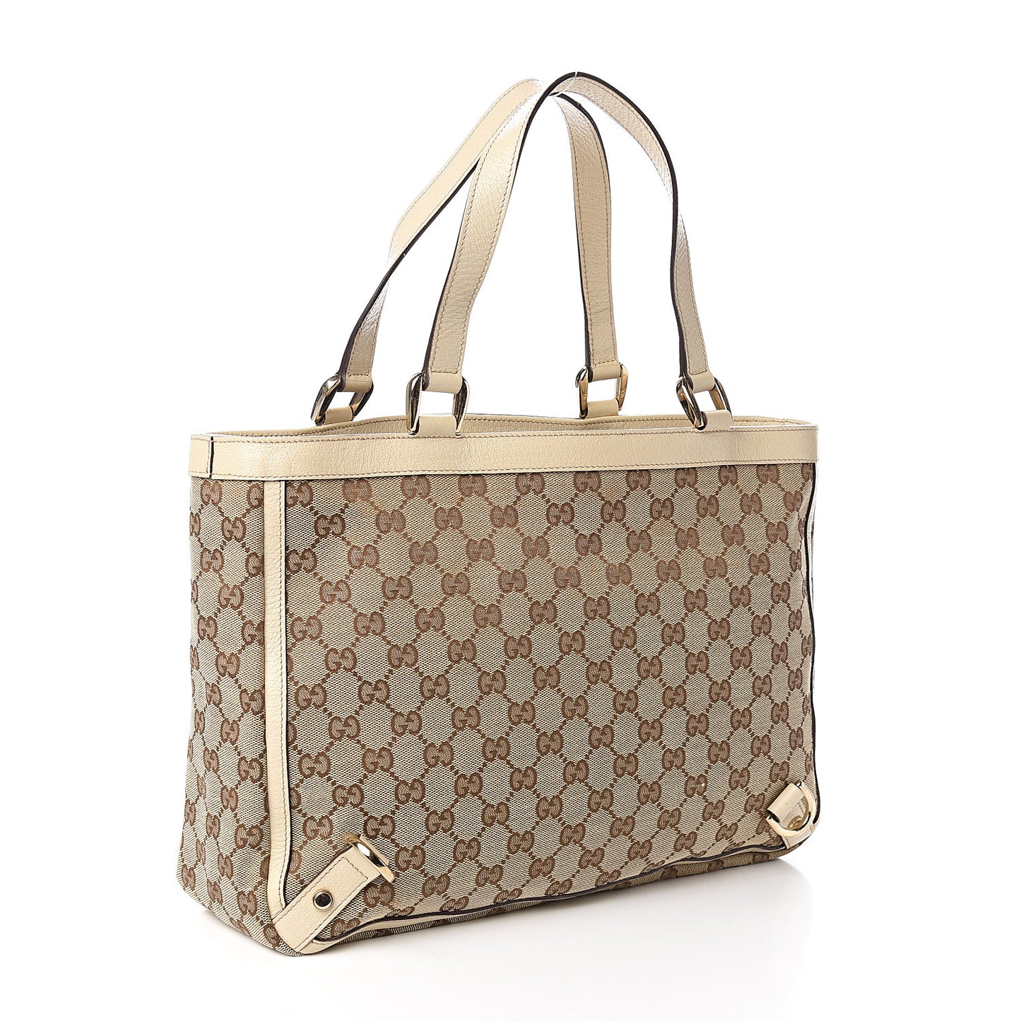 Monogram Medium Abbey Tote White