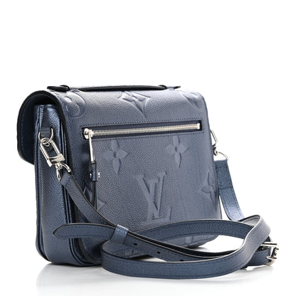 Louis Vuitton Metallic Empreinte Monogram Giant Pochette Metis Navy Nacre 3 of 9