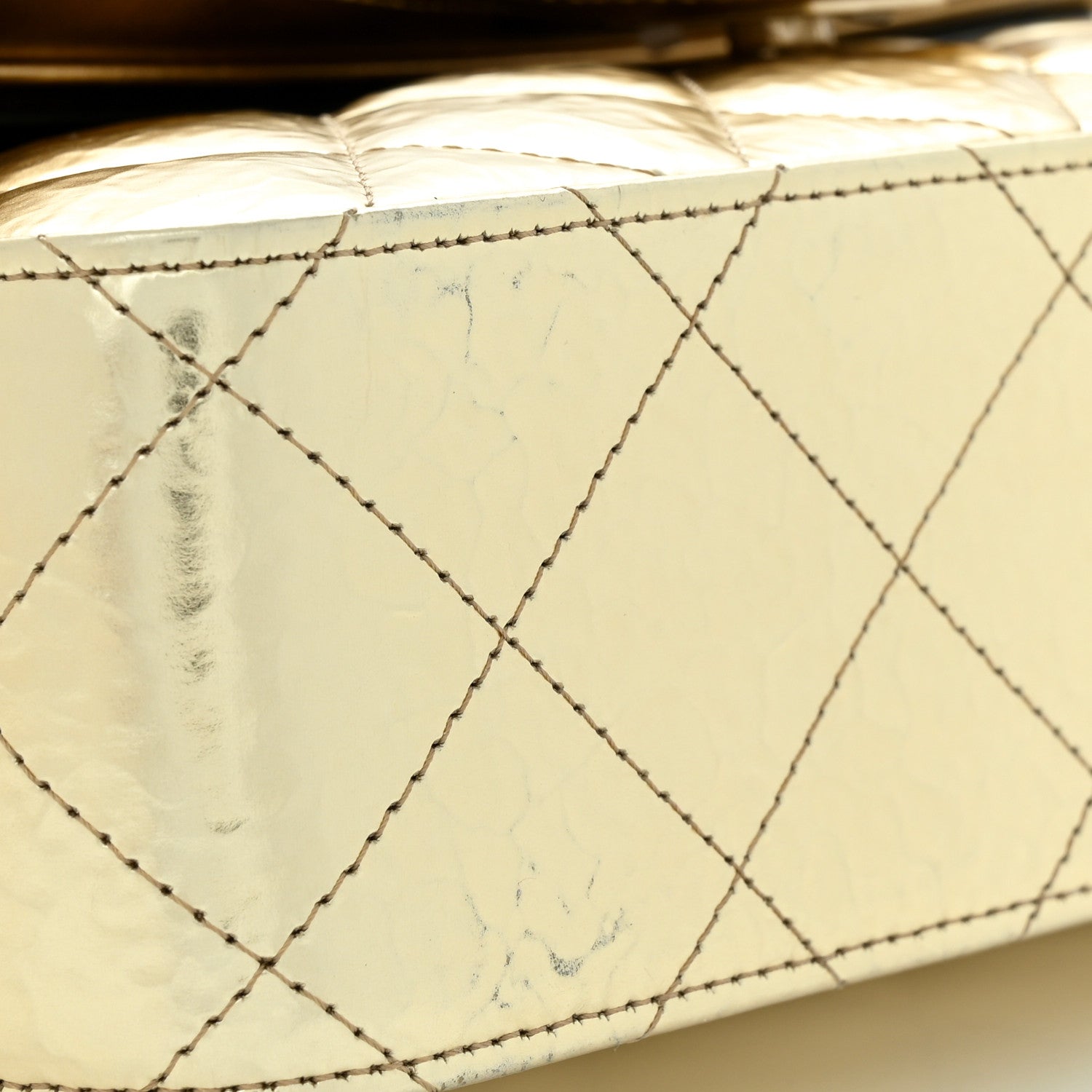Chanel Hammered Metallic Calfskin Quilted Small Double Flap Gold 11 of 12