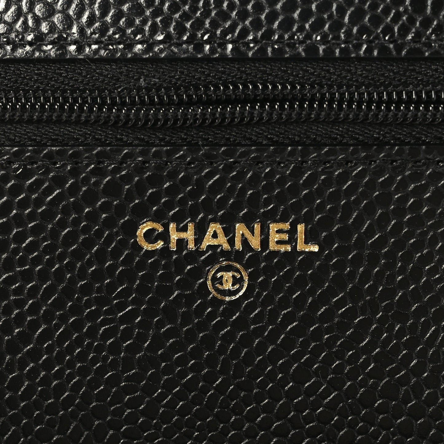 Lambskin Quilted Wallet On Chain WOC Black