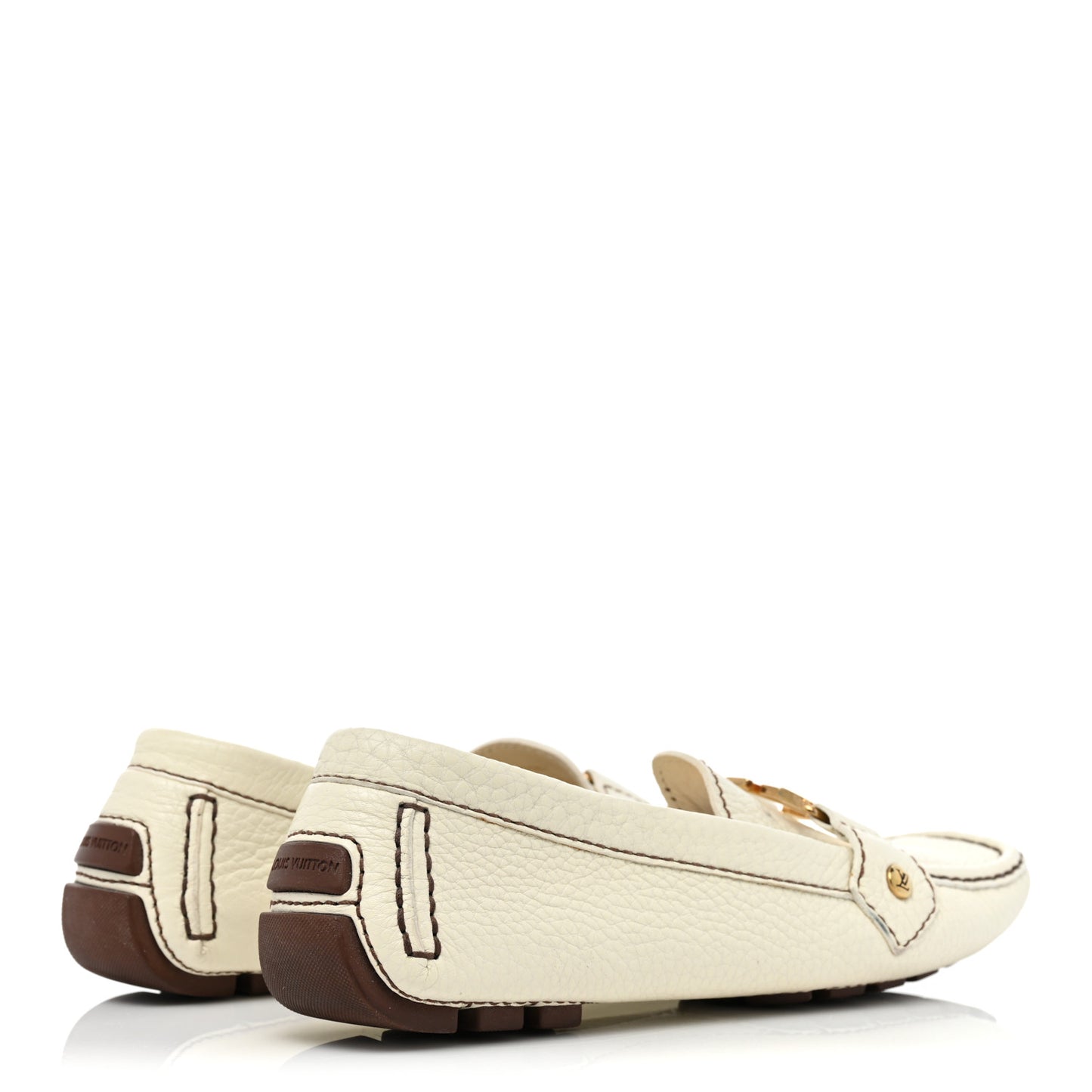 Calfskin Mens Monte Carlo Car Shoe Moccasin Loafers 36.5 White