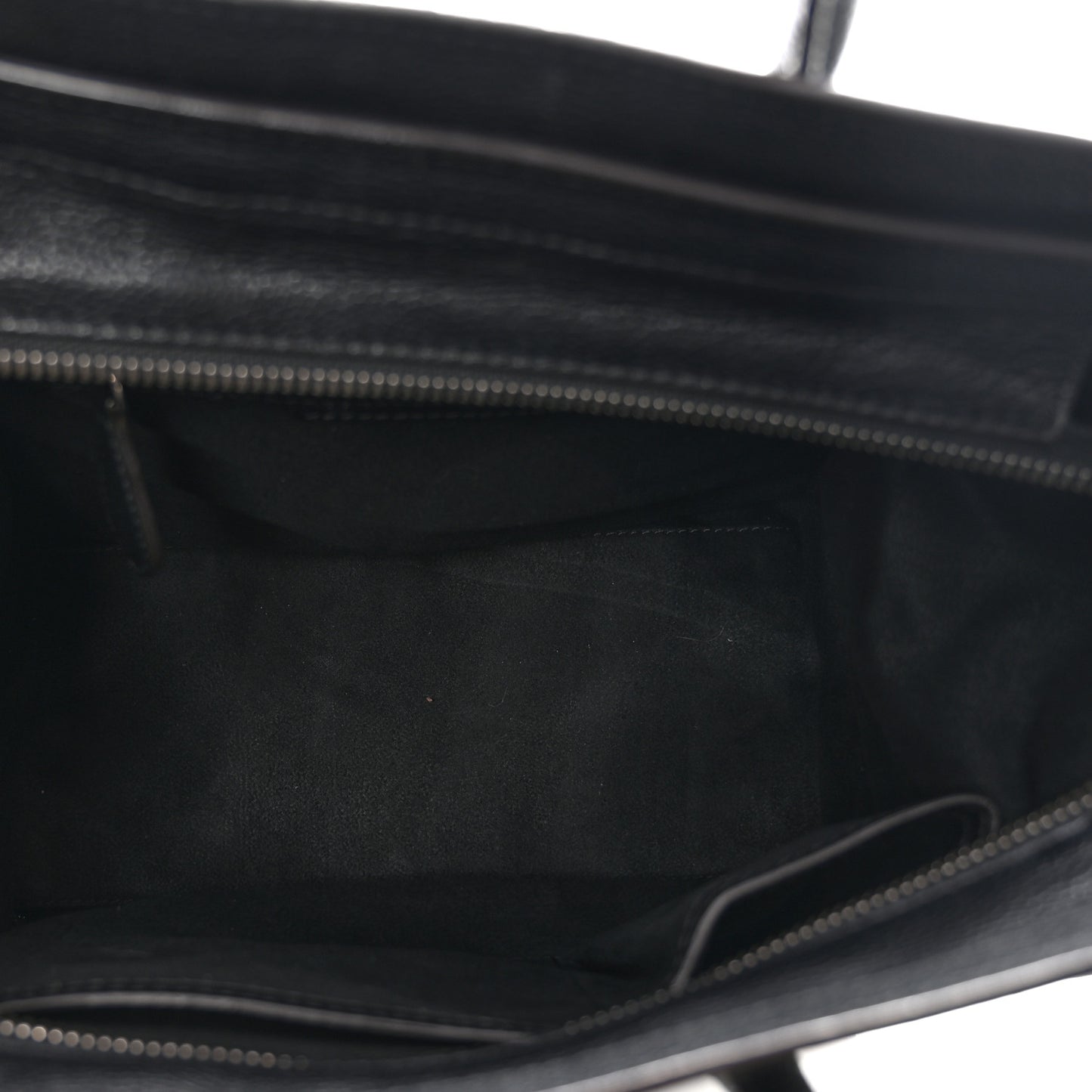Drummed Calfskin Micro Luggage Black Black
