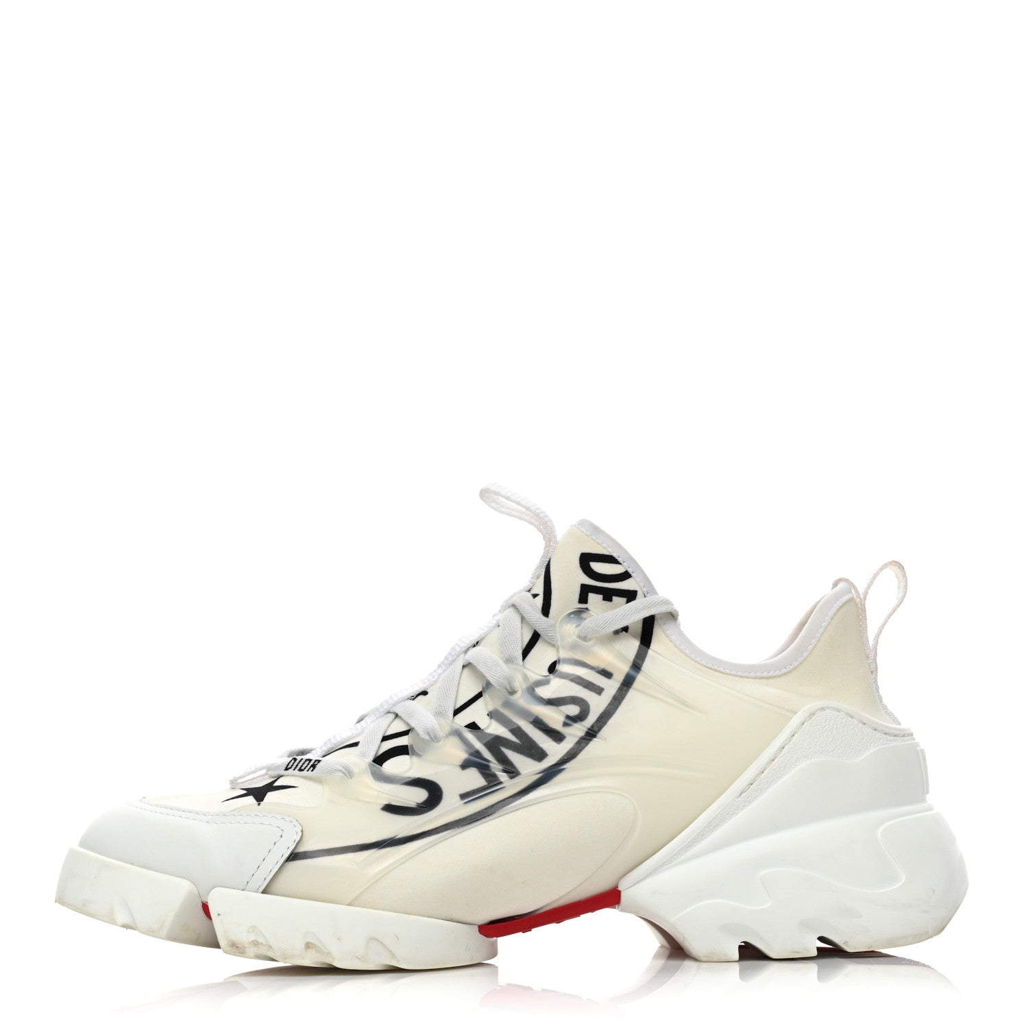 Christian Dior Neoprene Rubber Union Print Womens D-Connect Sneakers 40 Off White 1 of 21