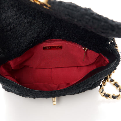 Chanel Tweed Quilted Medium Chanel 19 Flap Black 5 of 11